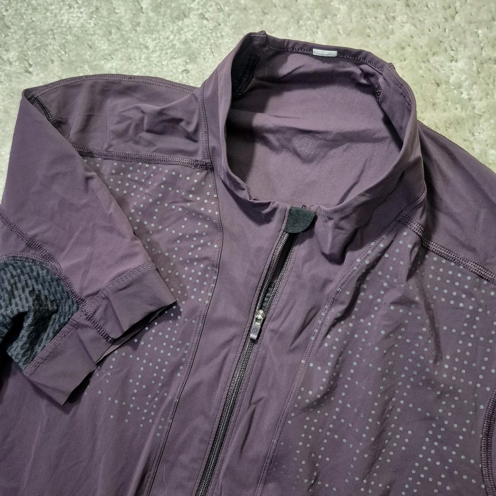 Lululemon Sea To Sky Cycling Jersey Mens XL Purple Full Zip Performance Sporty